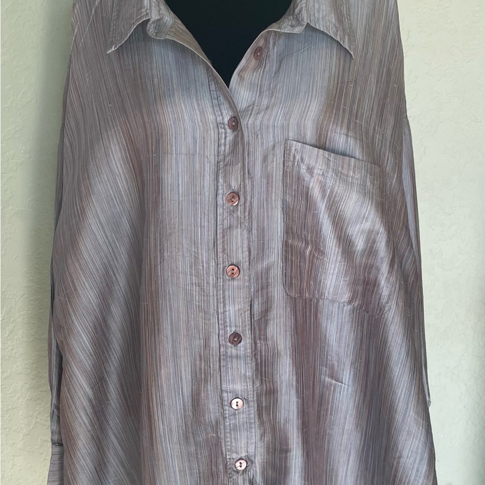 eShakti Blue/Multicolor Striped Top